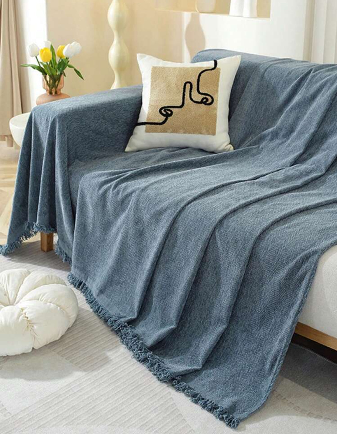 Havenly ā Durable Chenille Couch Cover with Family-Friendly Protection