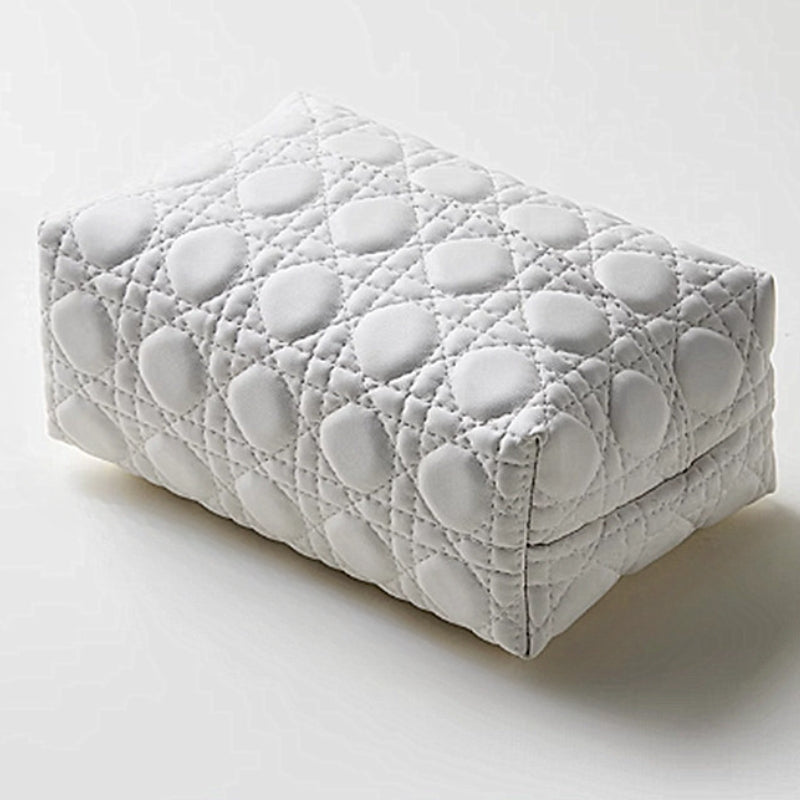 Velora — Quilted Faux Leather Tissue Holder with Modern Design