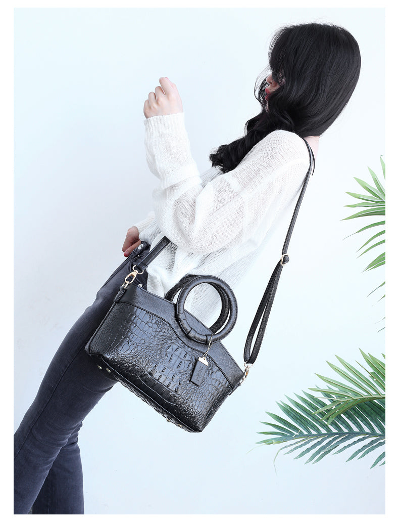 Norla — Vintage Croc Handbag with Convertible Design