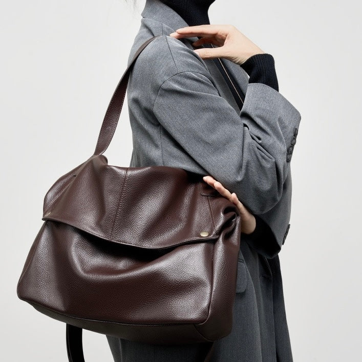 Lioren — Women's Genuine Leather Soft Minimalist Casual Tote Bag