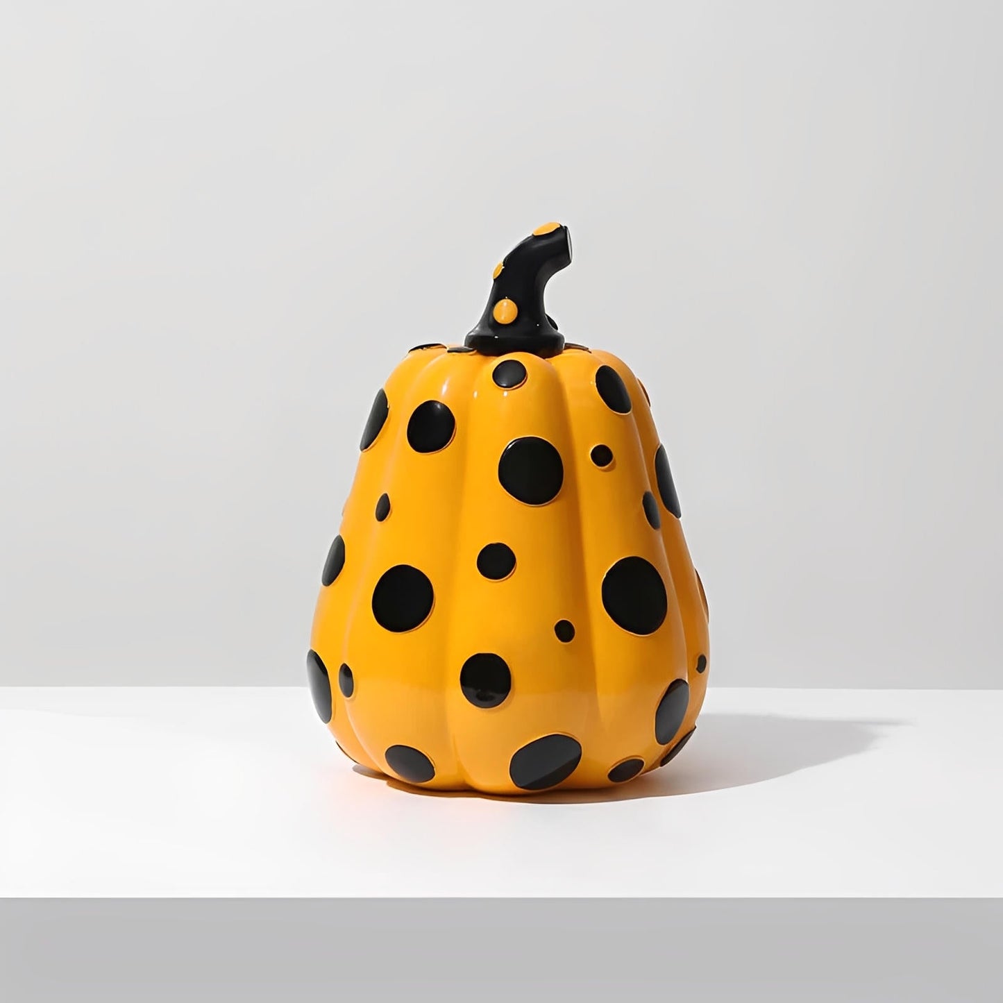 Liora — Polka Dot Resin Pumpkin Decor with Glossy Finish