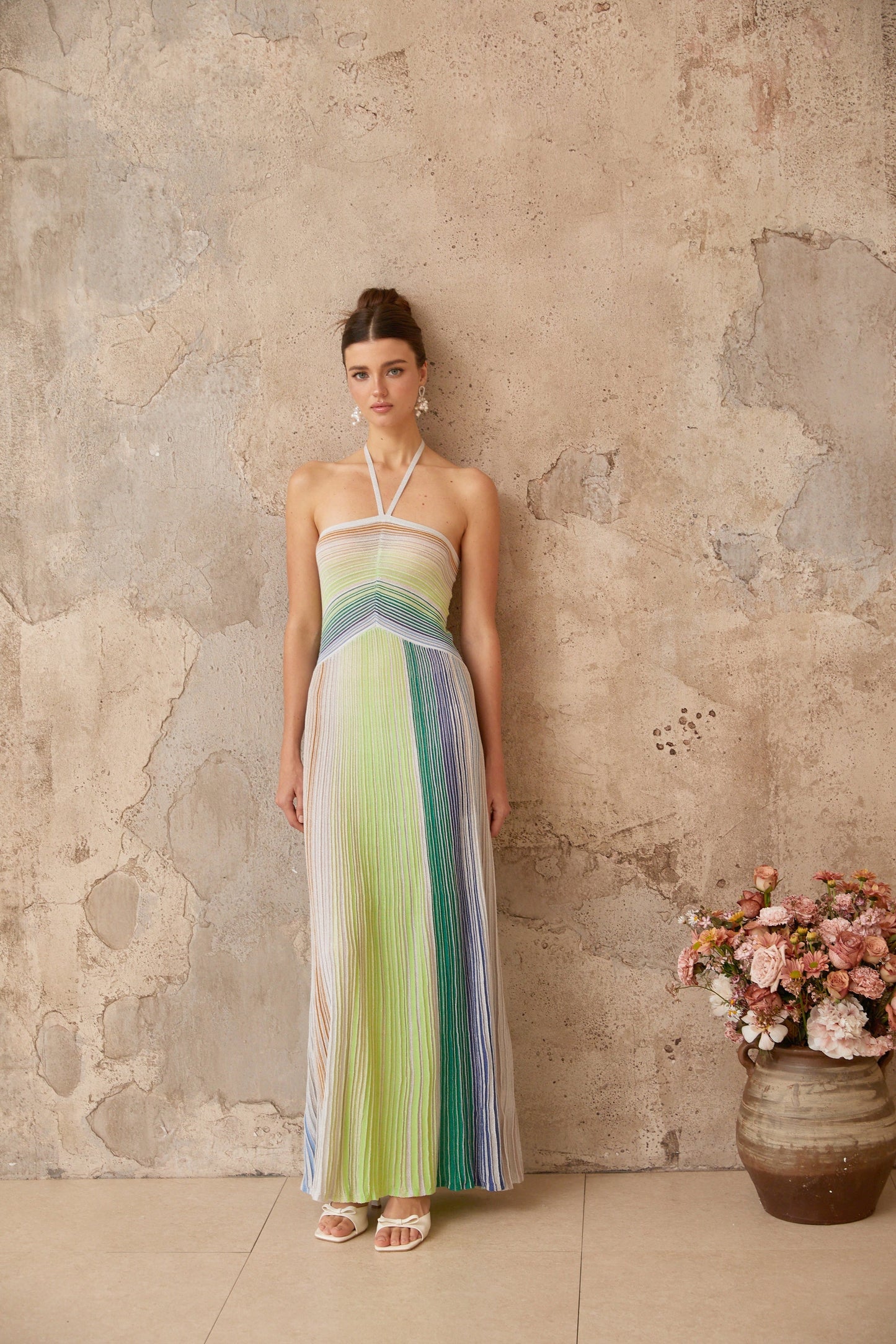 Halterneck Shimmer Dress™ — Own Every Room with Unstoppable, Weightless Glamour