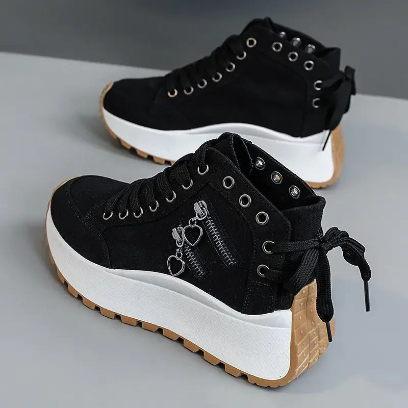 Avenzea — Women's Denim Sneakers with Chunky Platform Sole