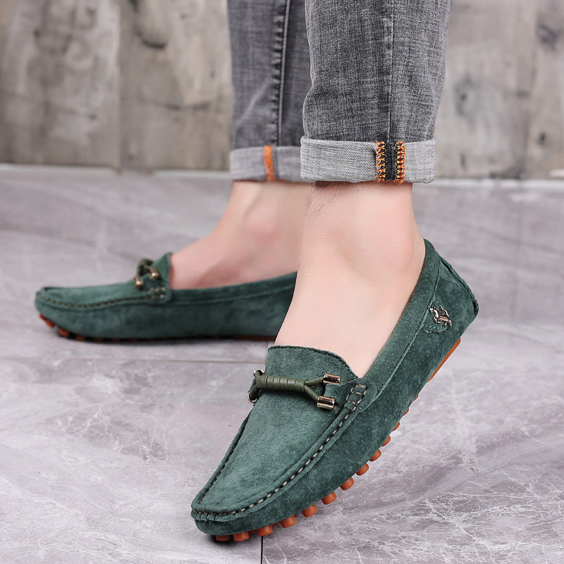 Velorio — Premium Suede Loafers with Cushioned Comfort and Metallic Accents