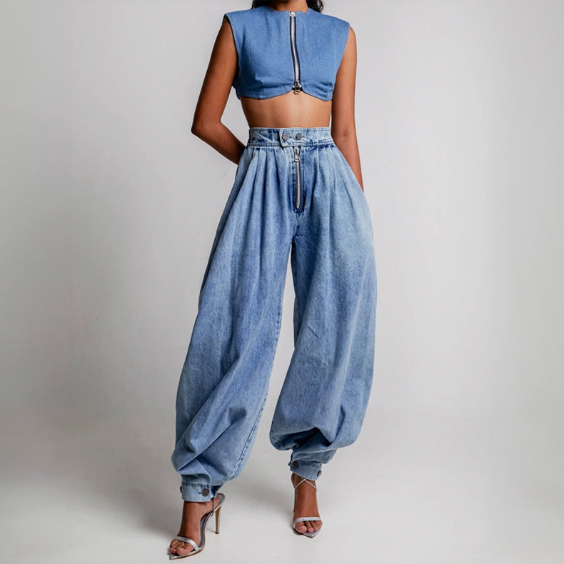 Balloon Trousers™ — Sculpt Your Curves and Command Every Room with Bold Denim Drama