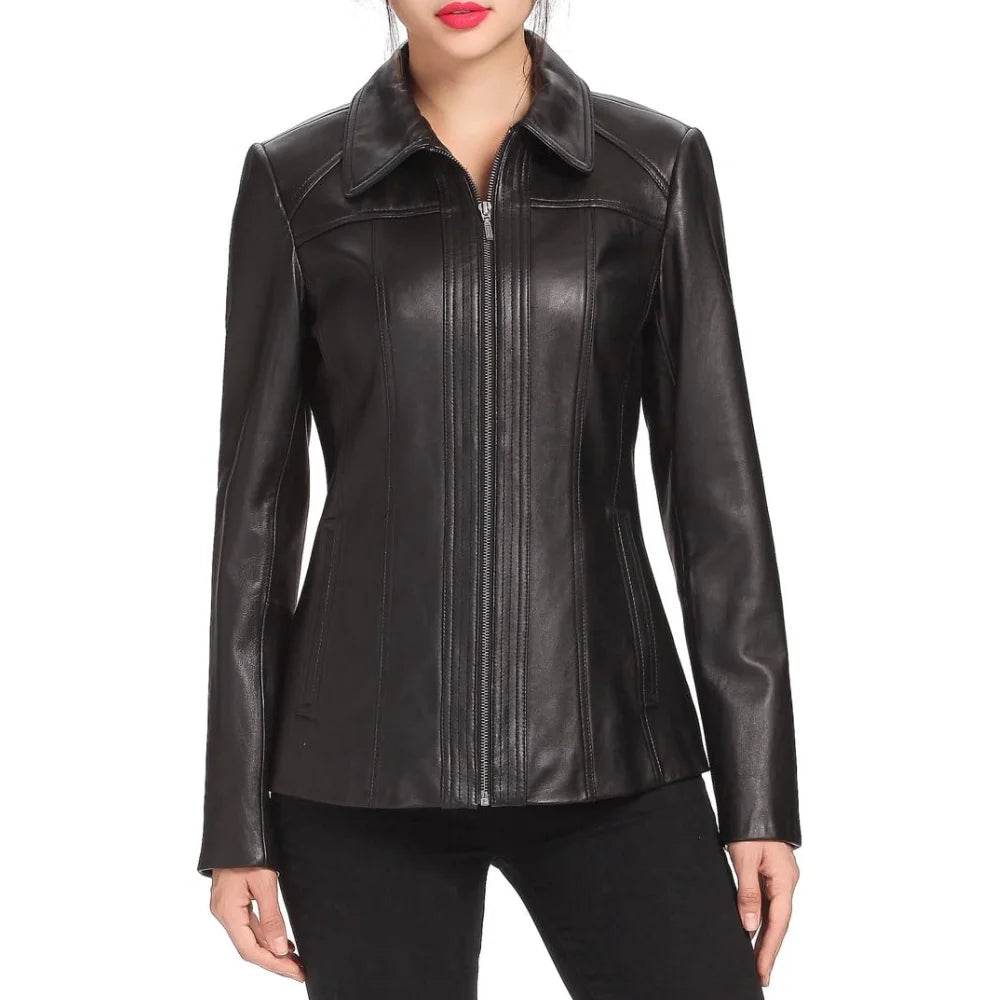 Lambskin Leather Coat™ — Unleash Bold Elegance and Confidence Every Step You Take