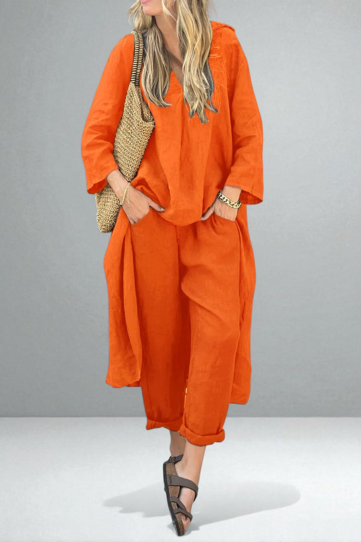 Liora — Linen-Blend Lounge Set with Breathable Comfort and Flowing Fit