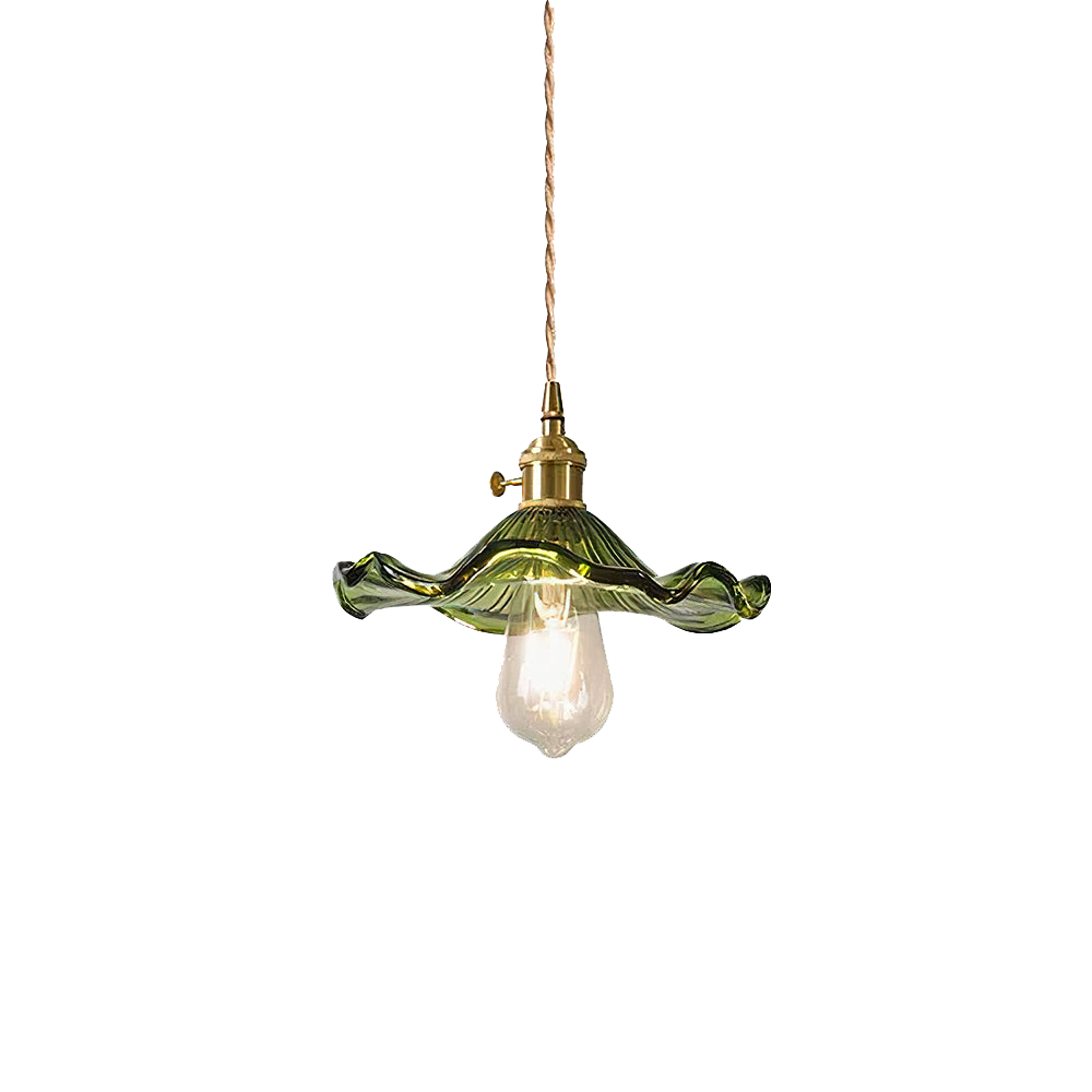 Liora — Floral Glass LED Pendant Light with Warm Glow