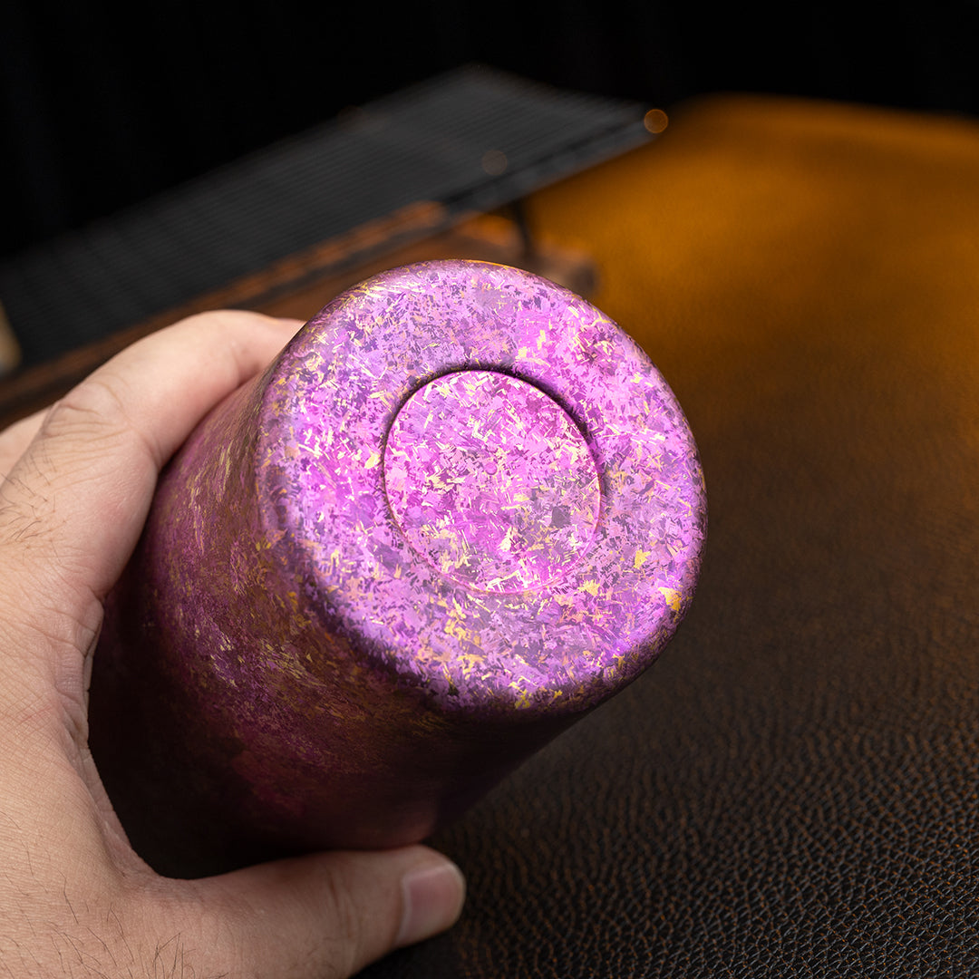 Veyron Cup — Pure Titanium Double-Wall Insulated Travel Mug