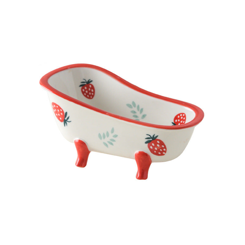 Liora — Mini Ceramic Bathtub Bowl with Vintage Clawfoot Design
