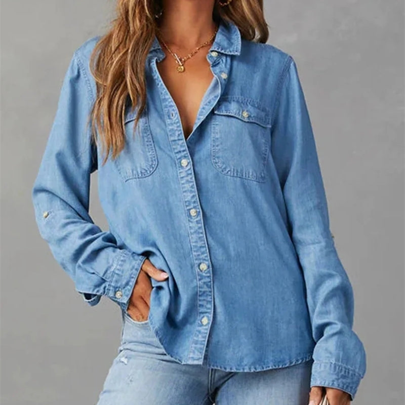 Elevyn — Lightweight Denim Shirt with Relaxed Fit for Layering