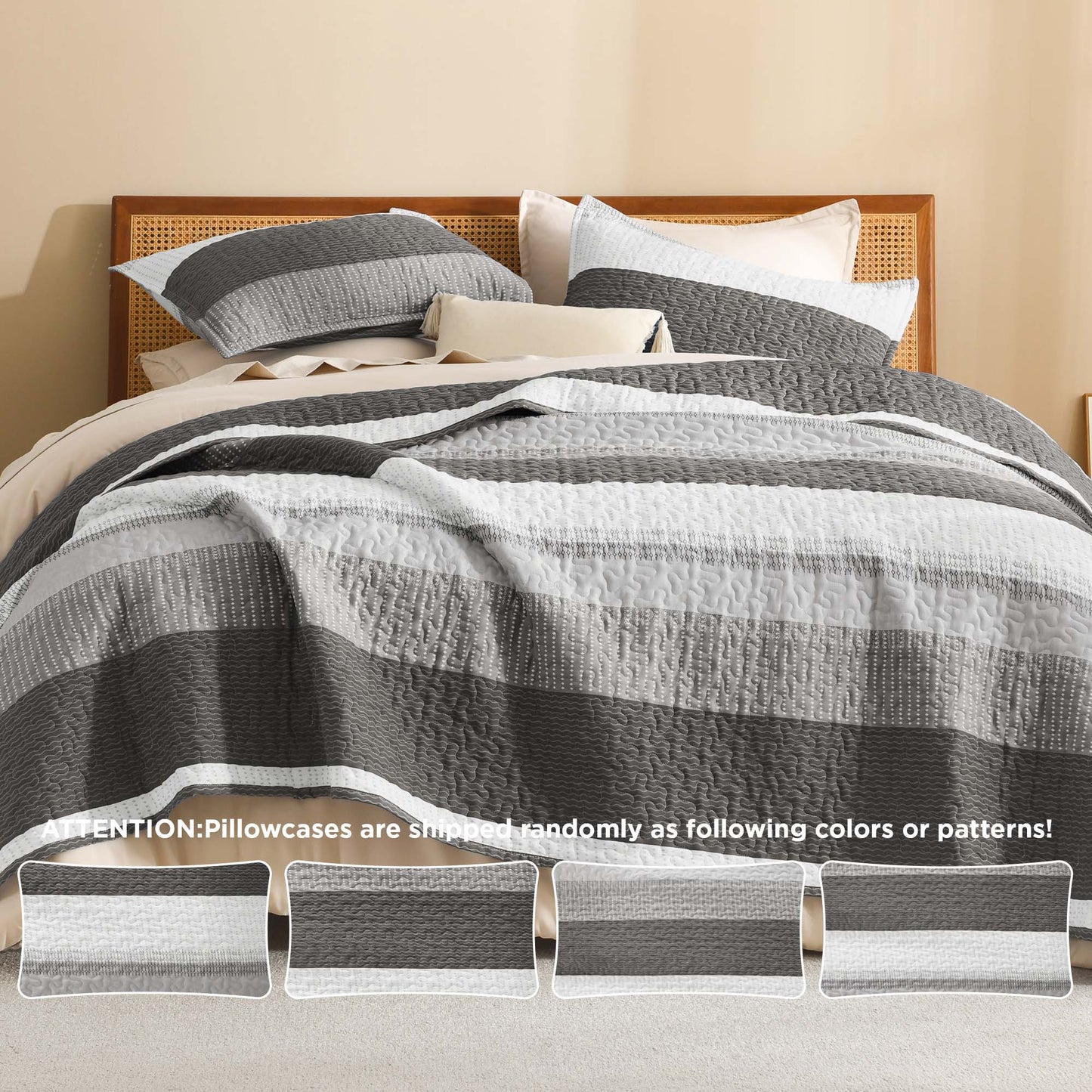 NoirZen™ Quilt Set — Wrap Yourself in Bold Style and All-Season Cloudlike Comfort