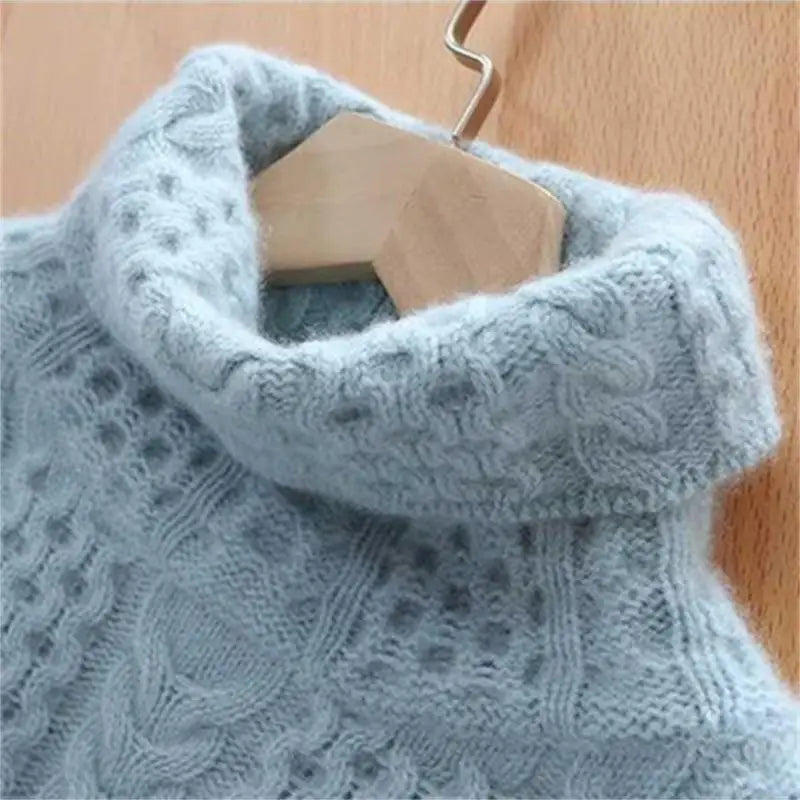Callen Sweater — 100% Pure Cashmere Cable-Knit Turtleneck Sweater
