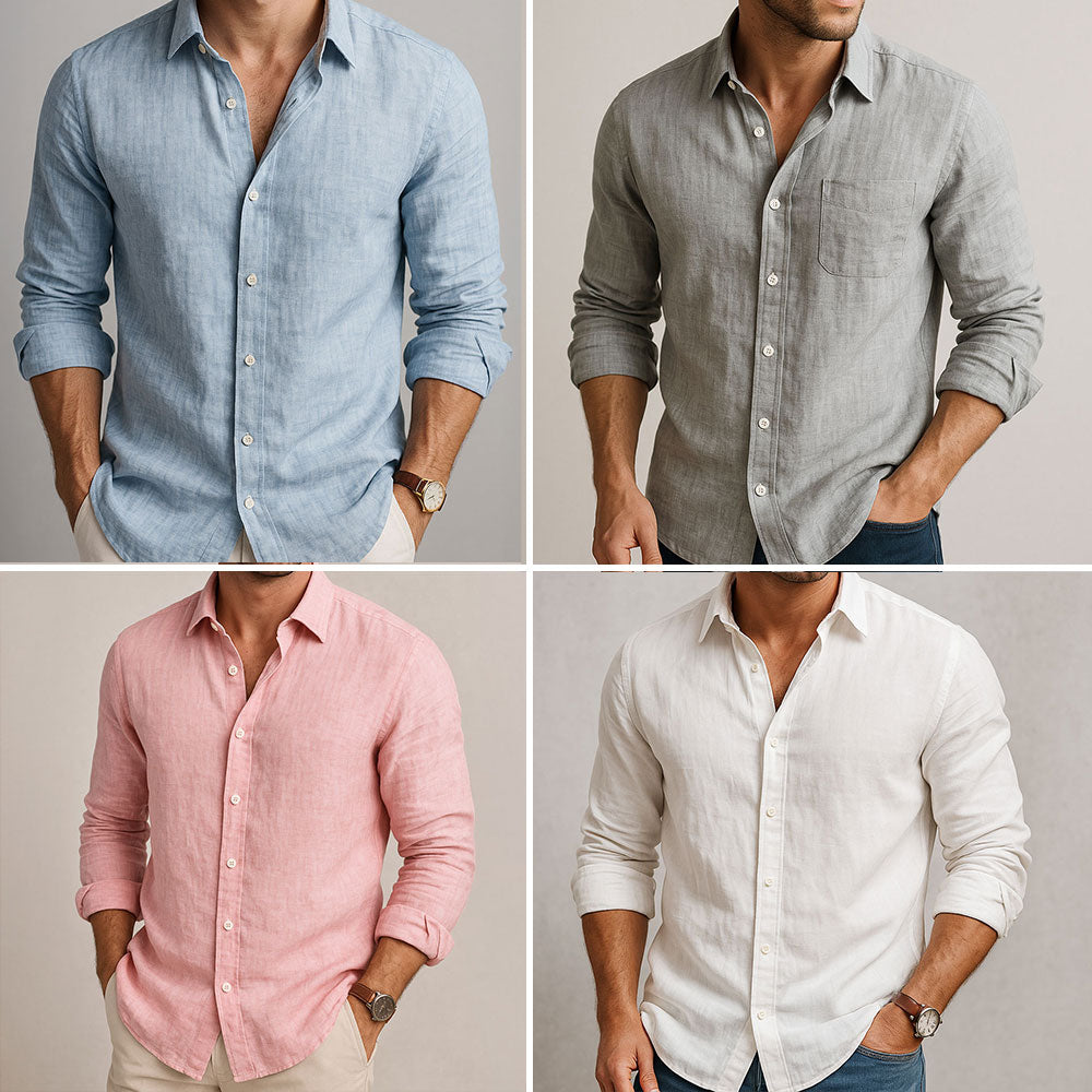 Corbin Linen Shirt — Breathable Cotton-Linen Blend for Year-Round Comfort