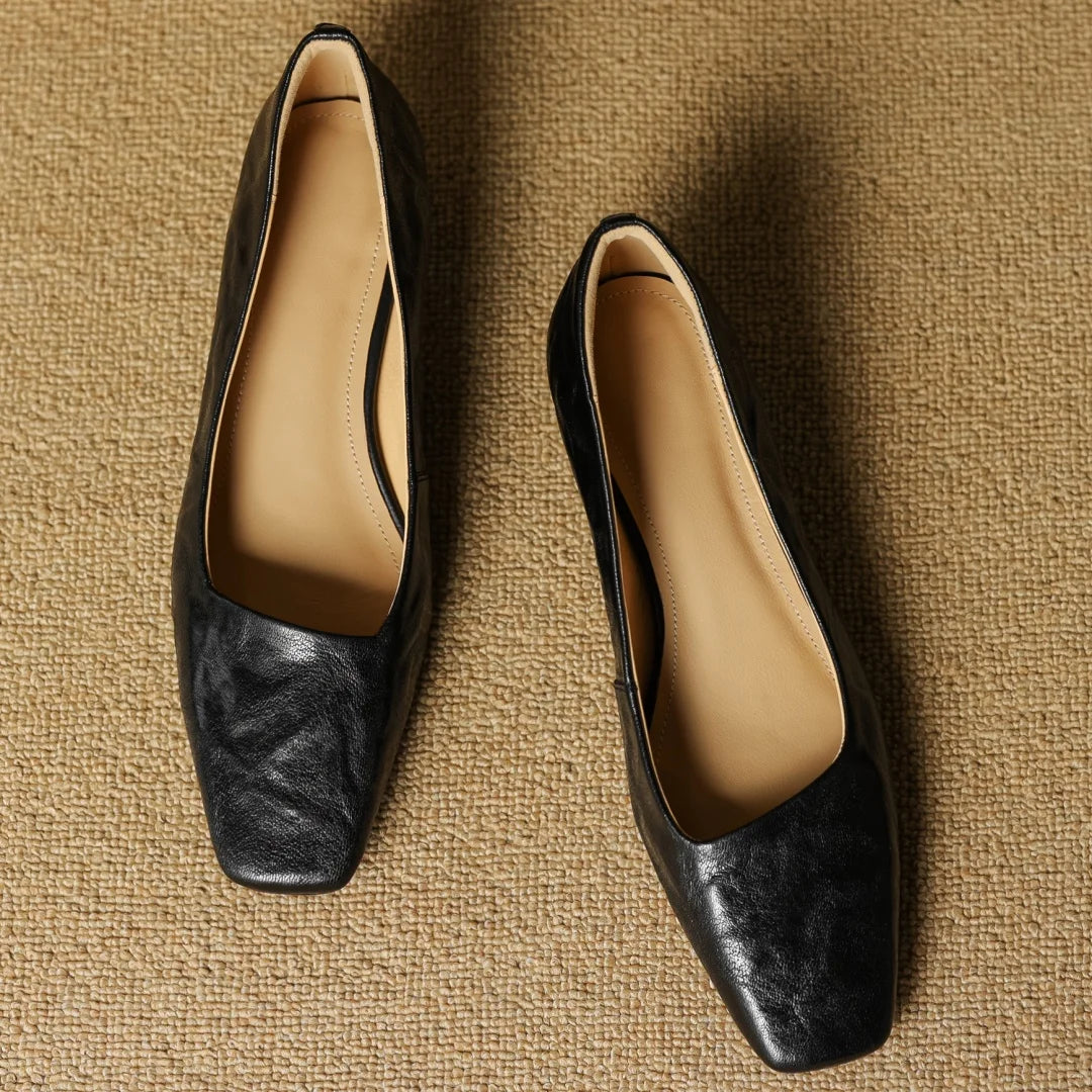 Alaris — Genuine Leather Kitten Heel Pumps with Cushioned Insole
