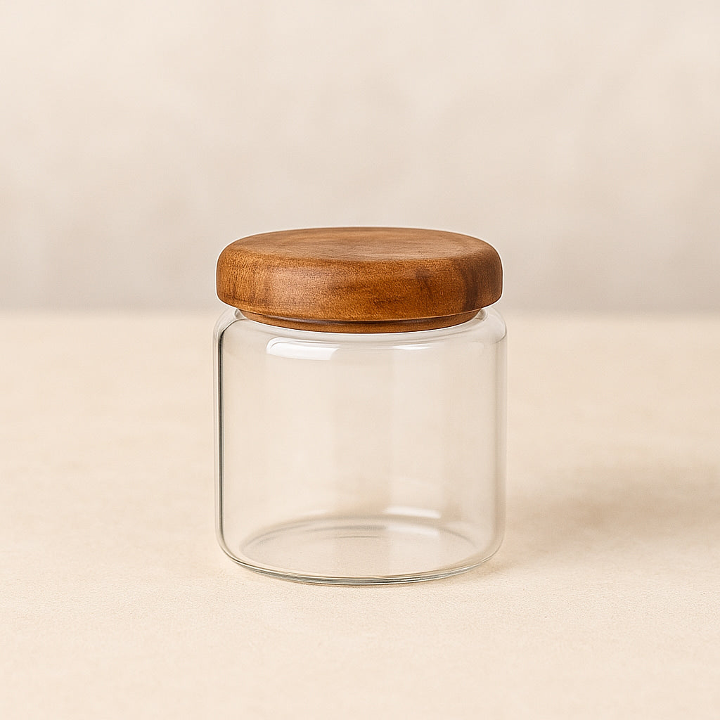 Acacia Glass Kitchen Storage Jars™ — Unlock Pantry Perfection with Stylish, Flavor-Sealing Freshness