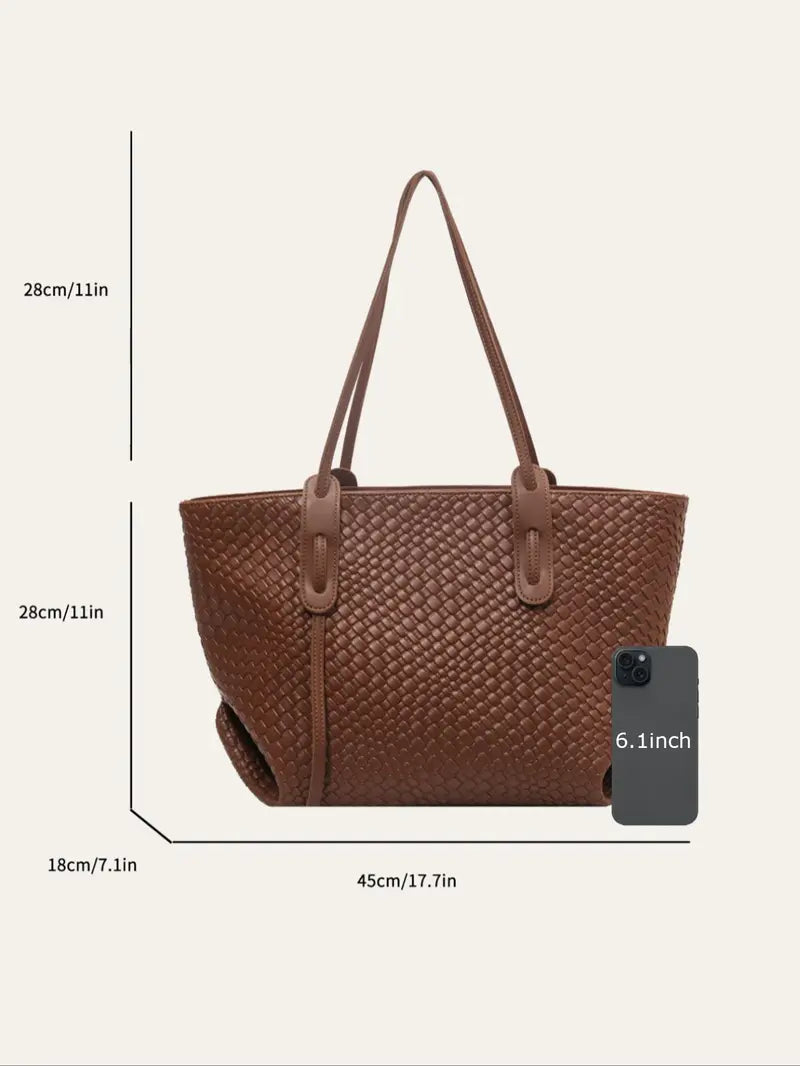 Arlenna — Woven Tote Bag with Spacious Lightweight Design
