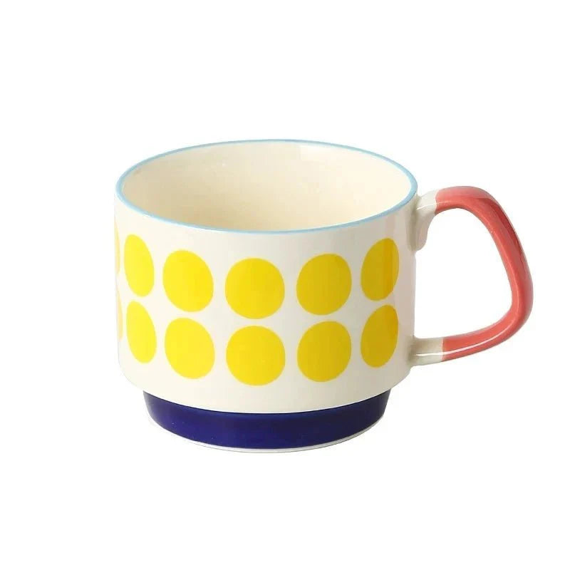 Marlowe Stack Mugs — Midcentury Ceramic Coffee Mugs with Space-Saving Design