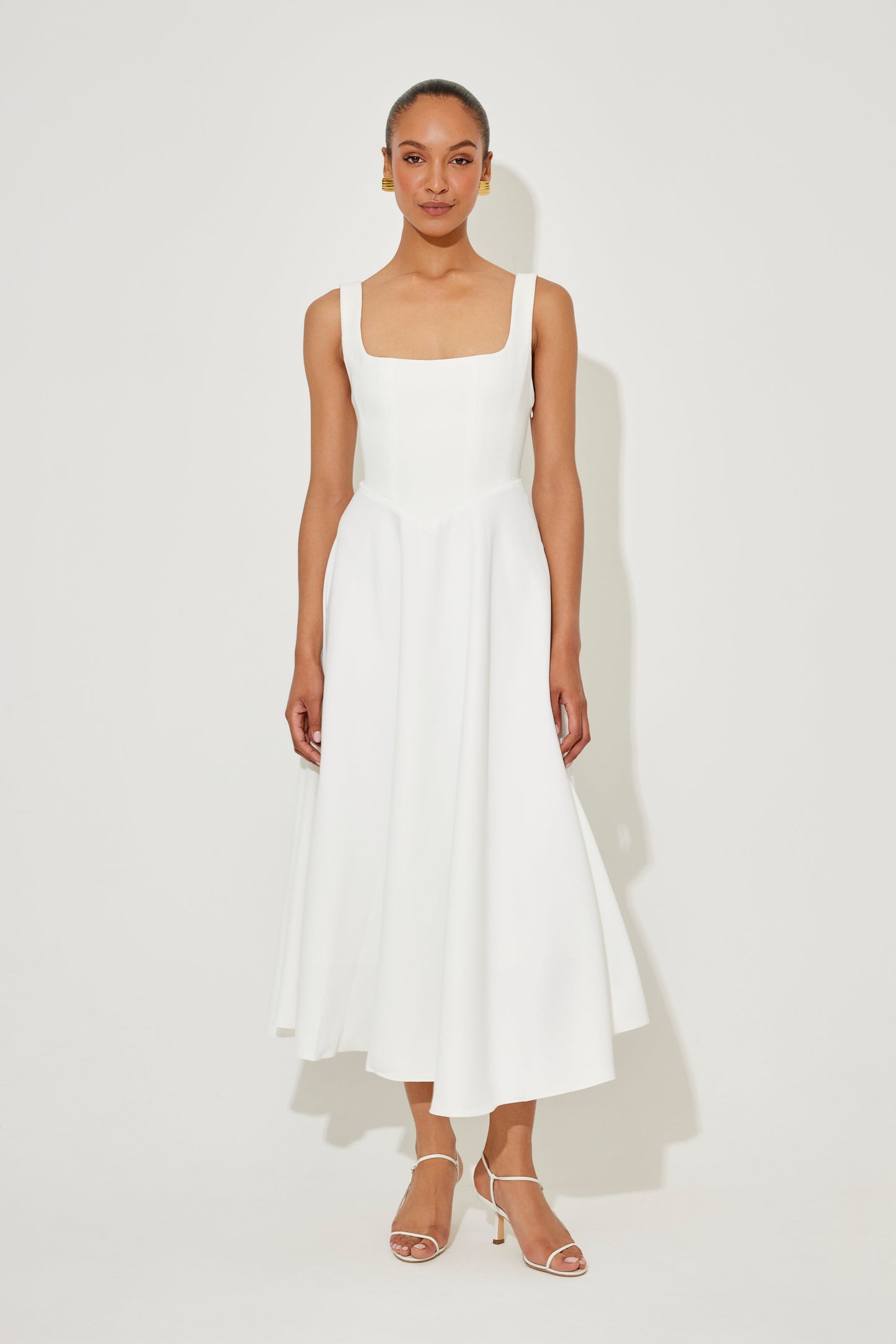 Celestara™ Flow Midi Dress — Own Every Room with Effortless, Jaw-Dropping Elegance