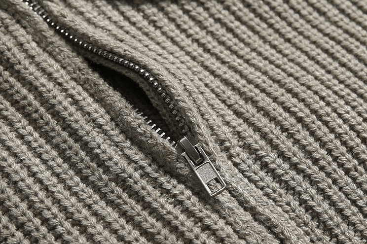 Norla — Knitted Half-Zip Sweater with Adjustable Collar