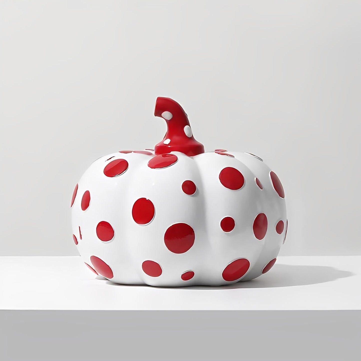 Liora — Polka Dot Resin Pumpkin Decor with Glossy Finish