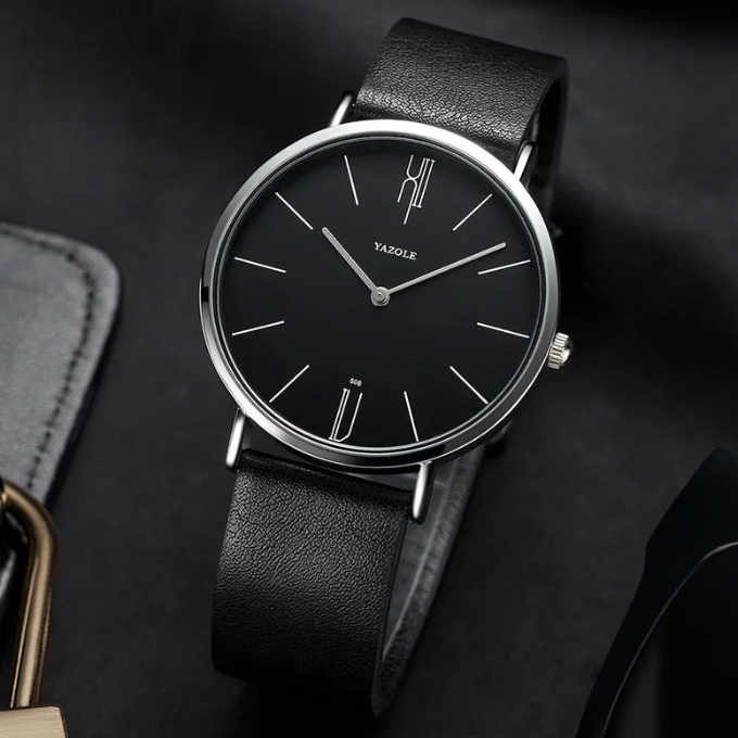 Nyren — Ultra-Slim Cowhide Leather Watch with Matte Dial