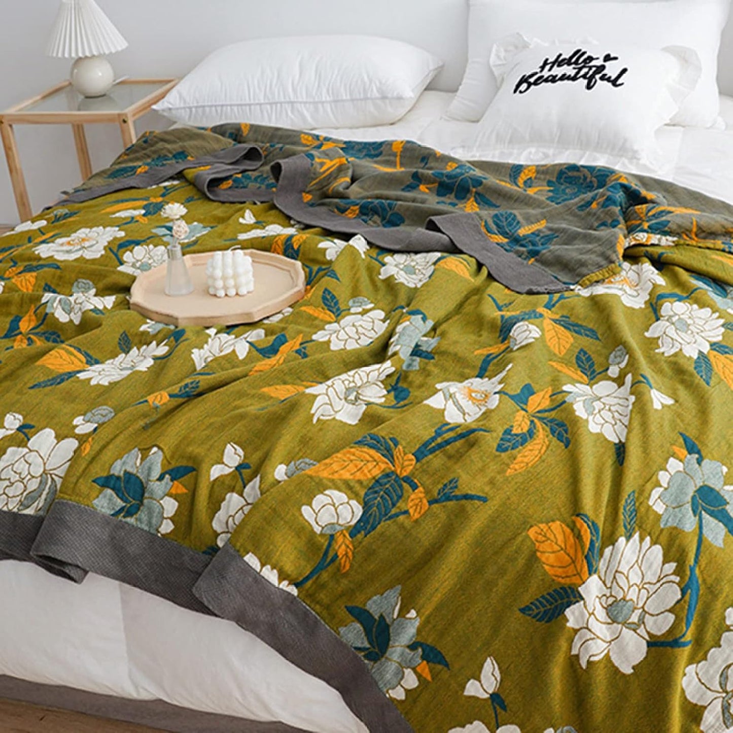 Moss Floral Cotton Quilt™ — Wrap Yourself in Featherlight Comfort and Serene Botanical Bliss