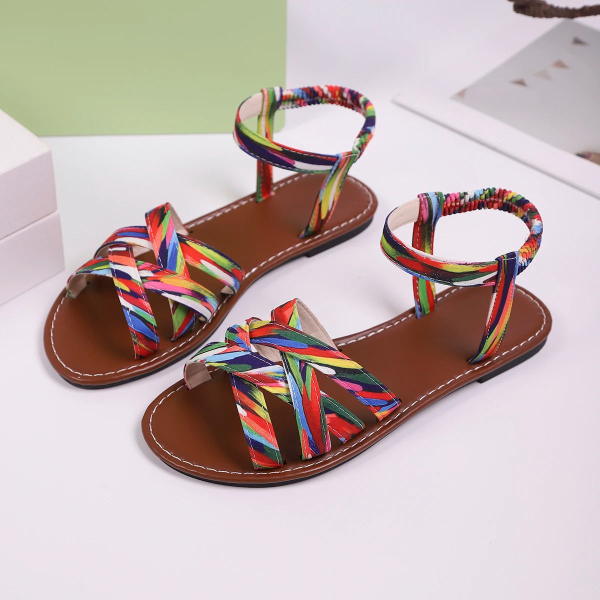 Liora — Handcrafted Vegan Leather Sandals with Cushioned Sole