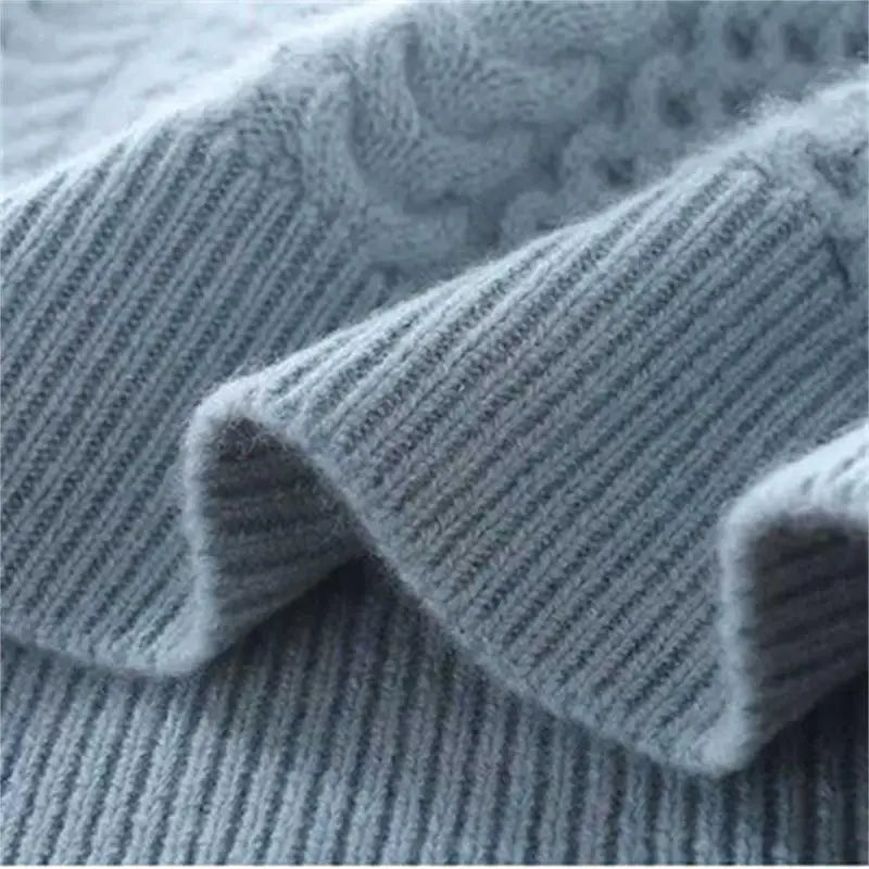 Callen Sweater — 100% Pure Cashmere Cable-Knit Turtleneck Sweater