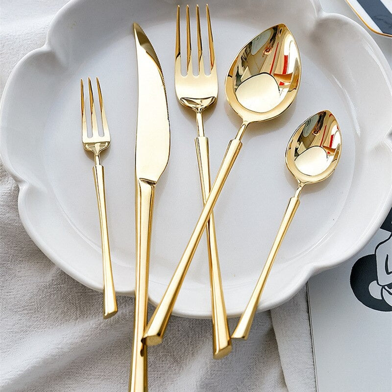 Revelora™ Gold Titanium Bistro Set — Elevate Every Meal with Unbreakable Luxury and Head-Turning Style
