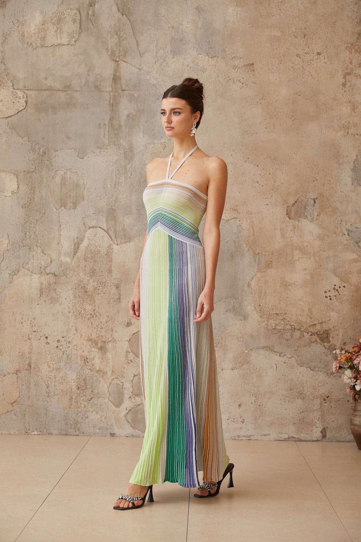 Halterneck Shimmer Dress™ — Own Every Room with Unstoppable, Weightless Glamour