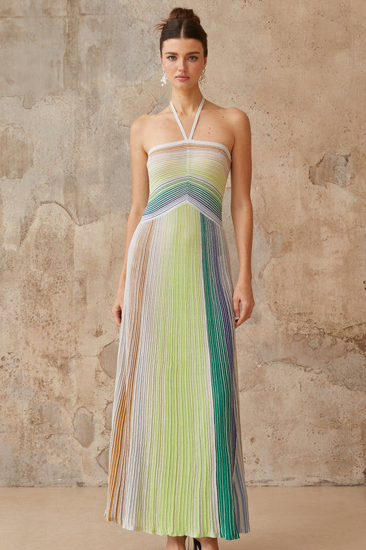 Halterneck Shimmer Dress™ — Own Every Room with Unstoppable, Weightless Glamour