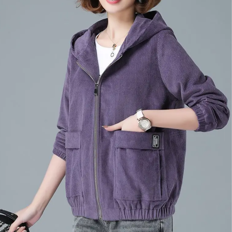 Norla Corduroy Hooded Jacket — Soft Mid-Weight Layering Jacket