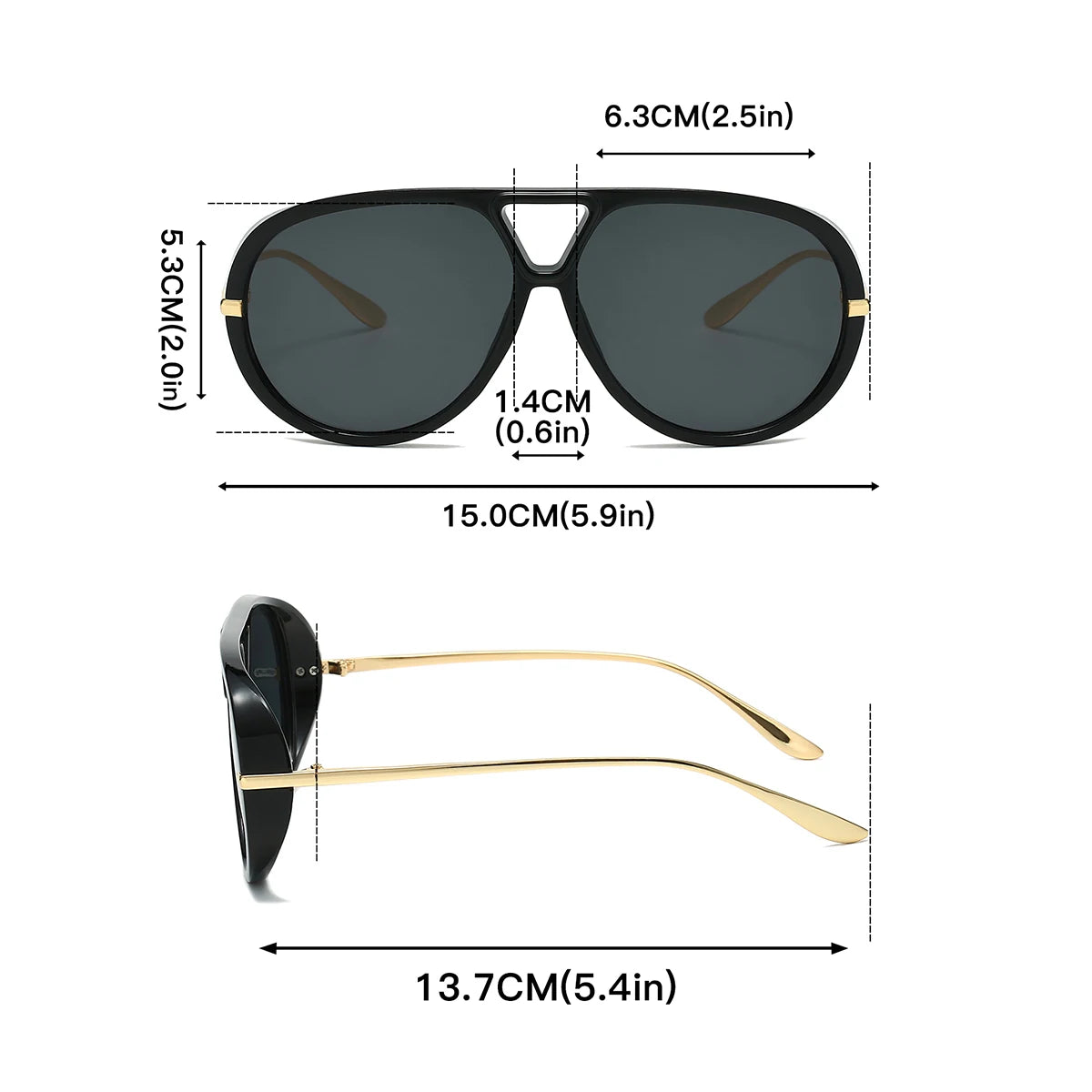 Elevonix — Aviator Sunglasses with Lightweight Metal Frame and Tinted Lenses
