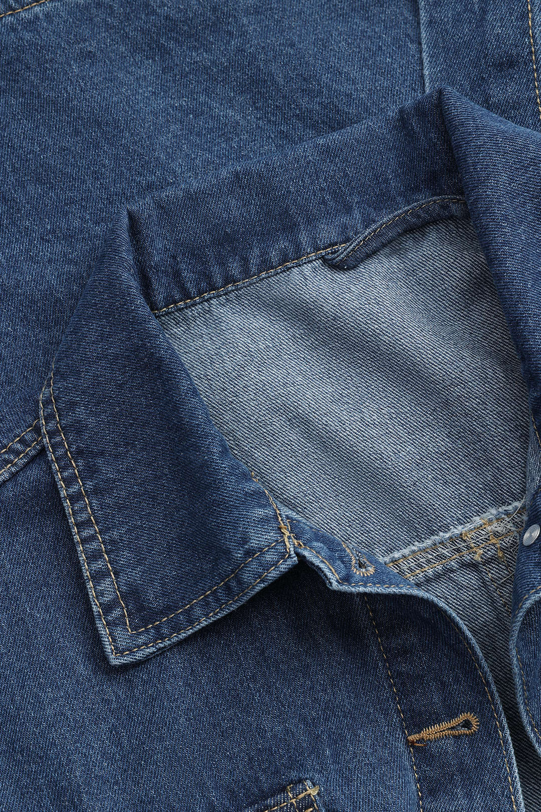 Vela — Tailored Denim Jacket with Waist Tie and Flared Sleeves