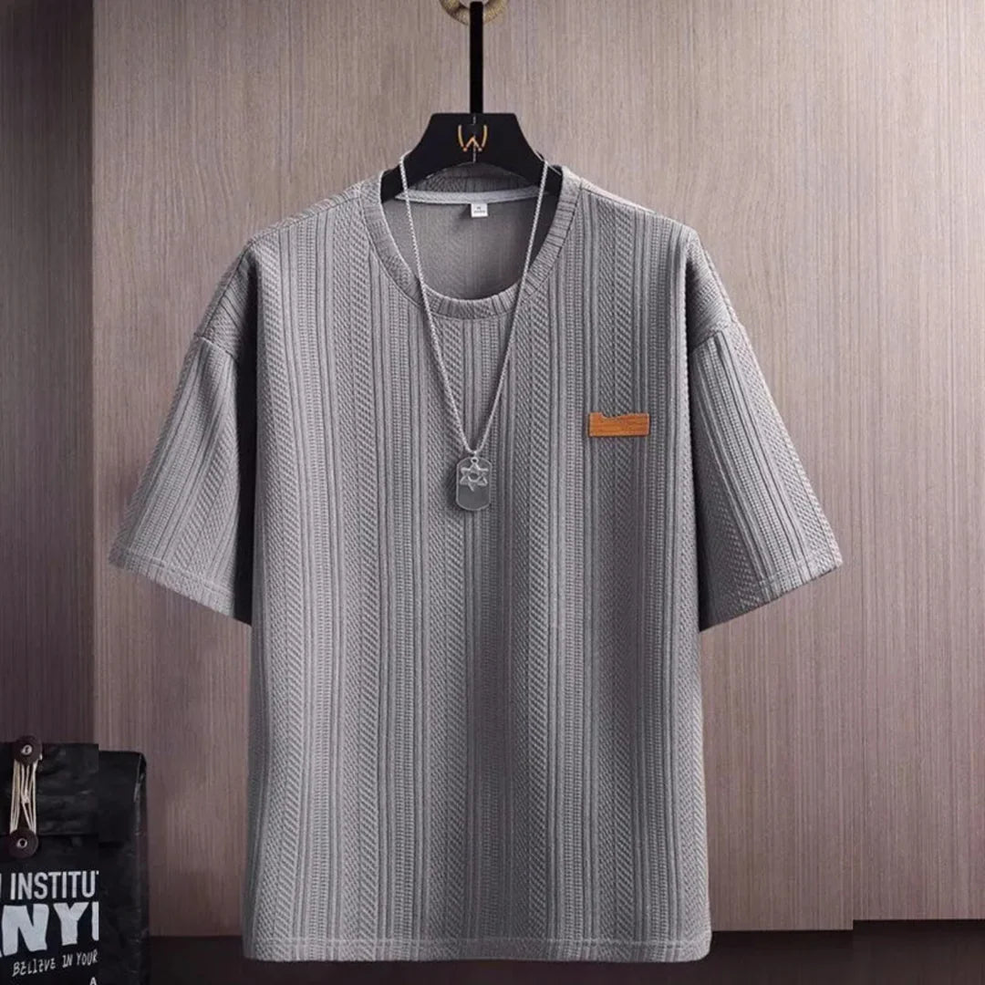 Norla Lounge Set — Breathable Knit Tee and Drawstring Shorts