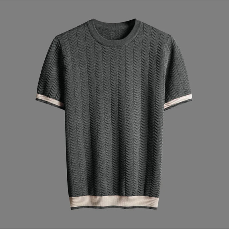 Chevron Jacquard Knit Tee™ — Own Every Moment with Vintage Swagger and Unstoppable Comfort