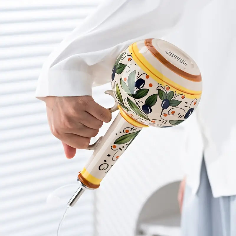 Arlina — Hand-Painted Ceramic Olive Oil Dispenser with Stainless Spout