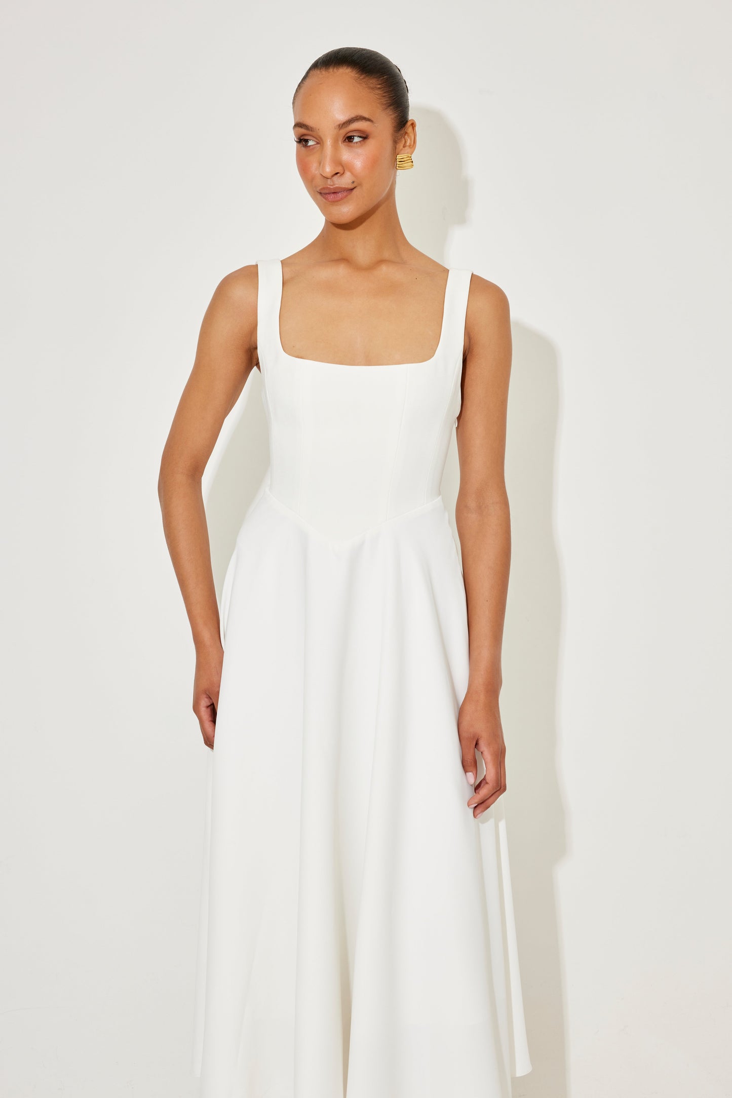 Celestara™ Flow Midi Dress — Own Every Room with Effortless, Jaw-Dropping Elegance