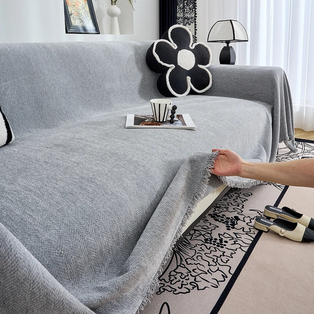 Havenly ā Durable Chenille Couch Cover with Family-Friendly Protection