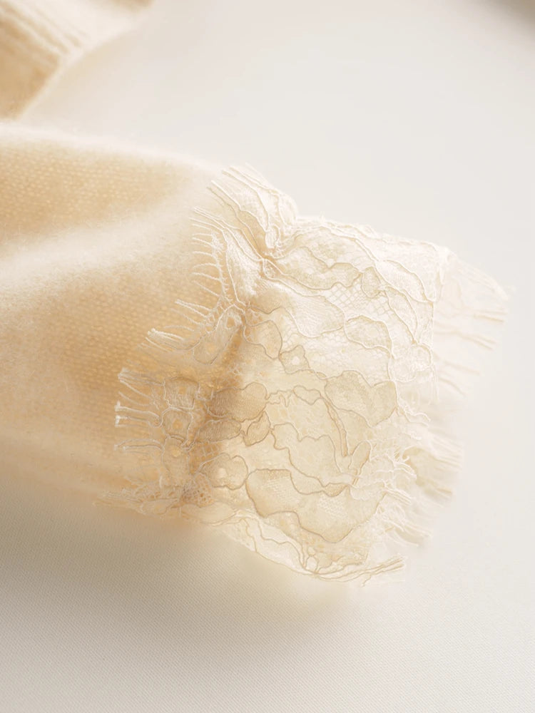 Sorrelis — Women's Cashmere Lace Cardigan for Layering