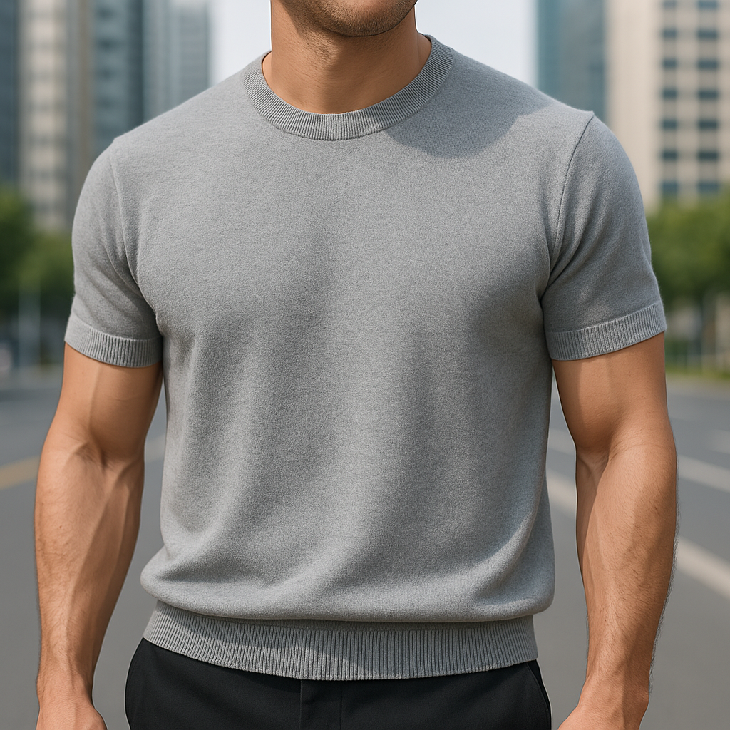 Elara Merino Cashmere T-Shirt — Lightweight Breathable Knitwear for All Seasons