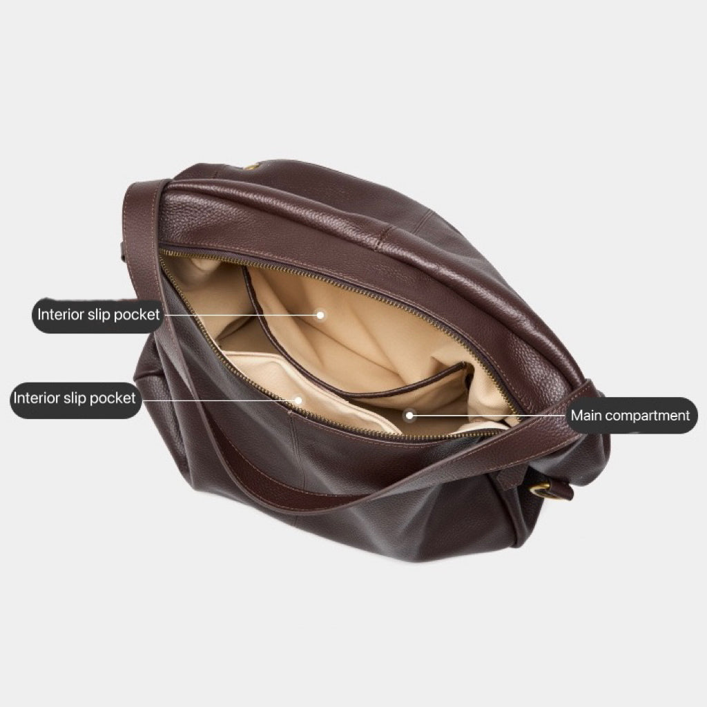 Lioren — Women's Genuine Leather Soft Minimalist Casual Tote Bag