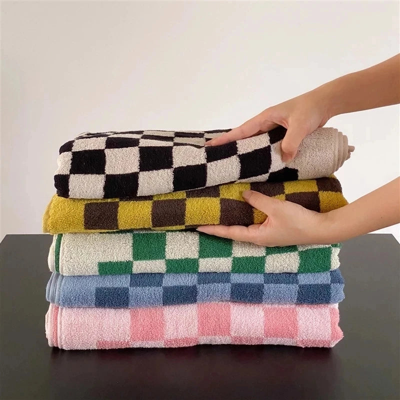 Norla Towels — Organic Cotton Buffalo Plaid Bath Towels