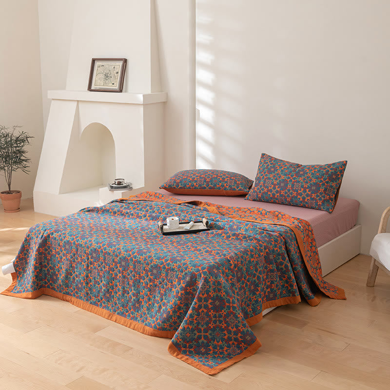 Liora — Reversible Six-Layer Organic Cotton Quilt with Patterned Design