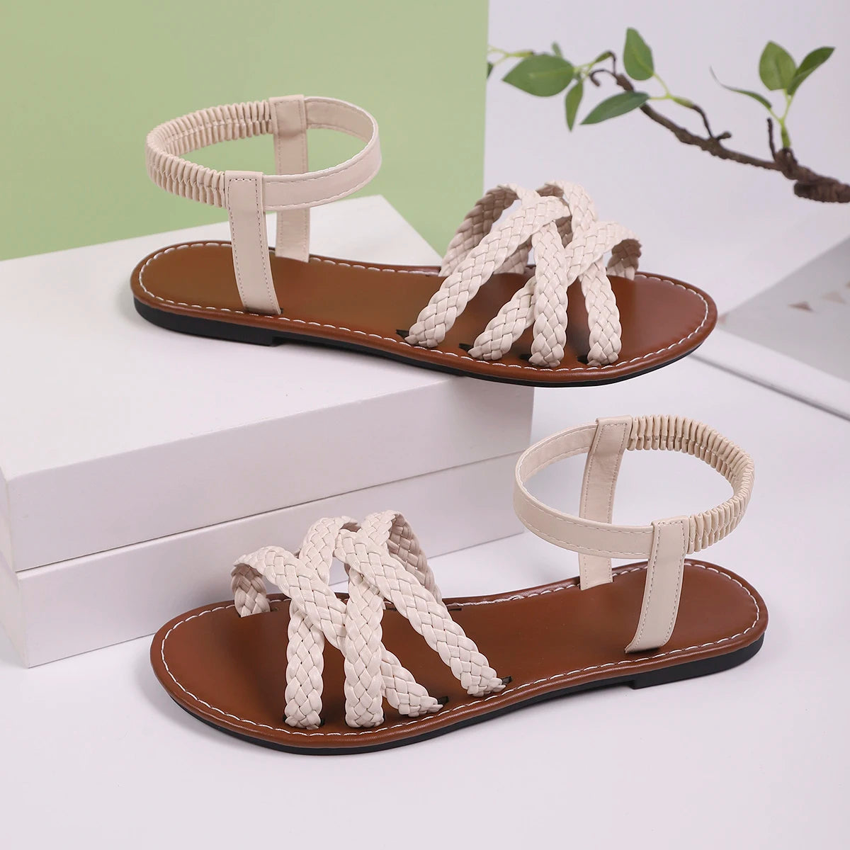 Liora — Handcrafted Vegan Leather Sandals with Cushioned Sole
