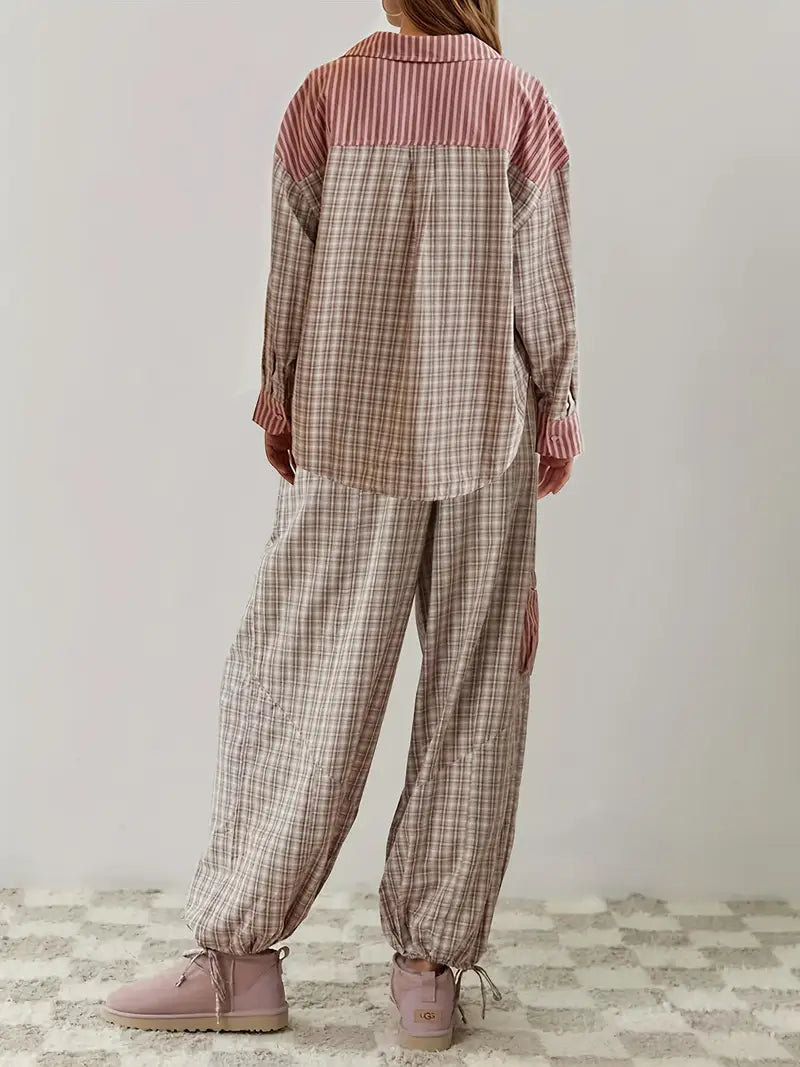 Liora Lounge — Soft Breathable Pajama Set with Adjustable Fit