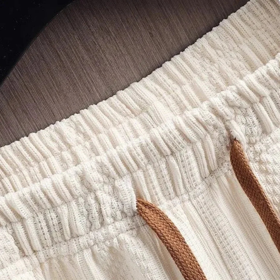 Norla Lounge Set — Breathable Knit Tee and Drawstring Shorts