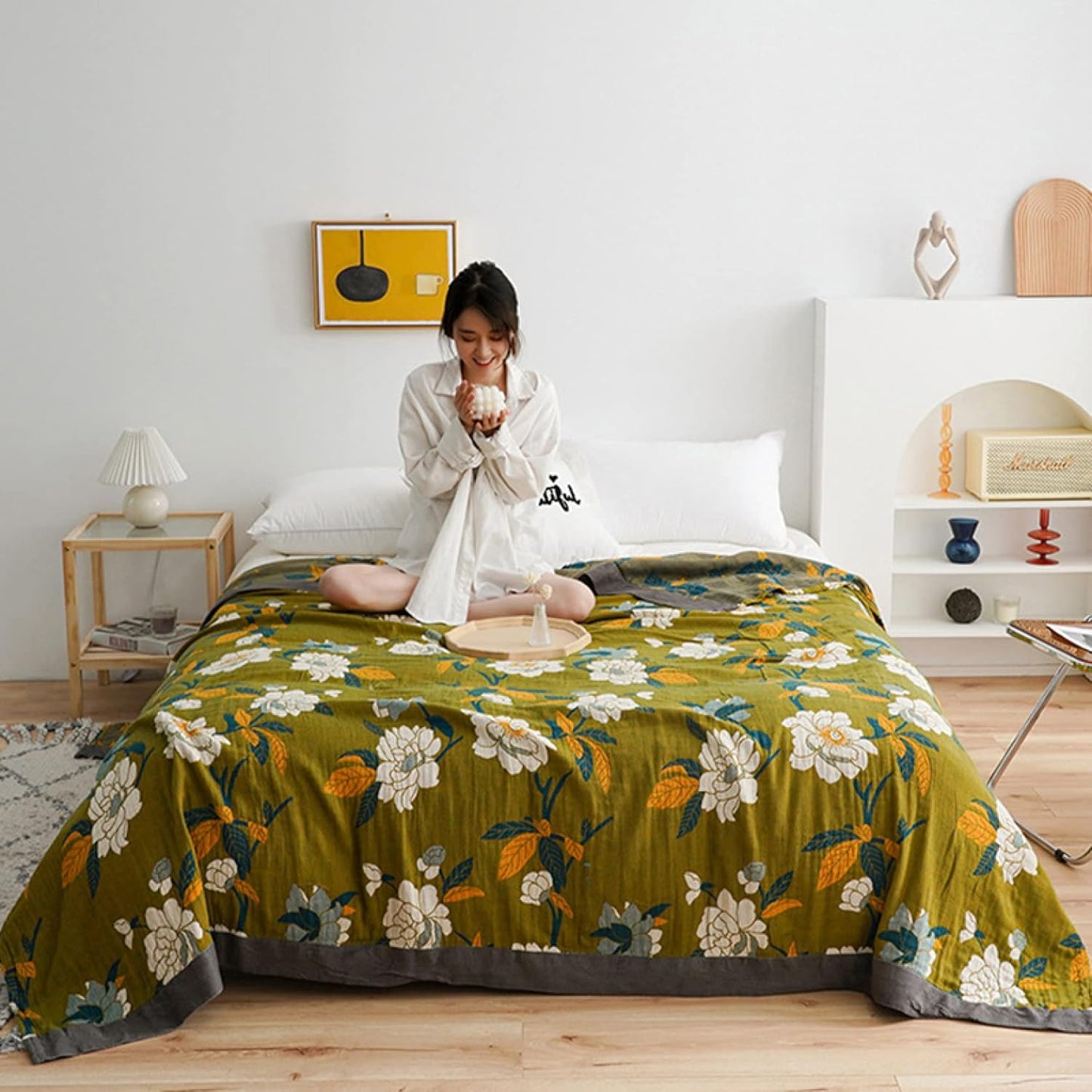 Moss Floral Cotton Quilt™ — Wrap Yourself in Featherlight Comfort and Serene Botanical Bliss