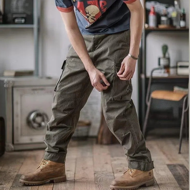 Brexton — Breathable Cotton Cargo Pants with Adjustable Ankle Straps